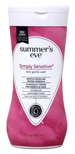 Summer's Eve Cleansing Wash | Simply Sensitive | 9 Ounce | pH-Balanced | Dermatologist & Gynecologist